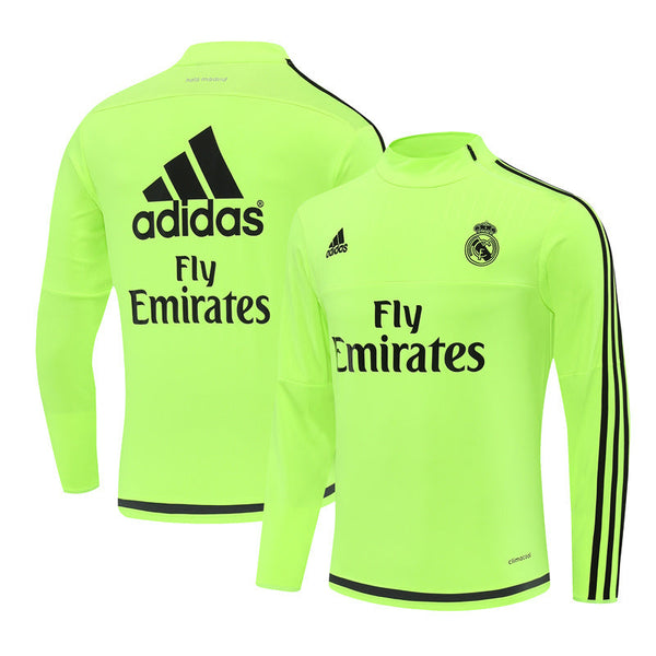 Veste Real Madrid Training Homme 2015 2016 Vert Fluorescent