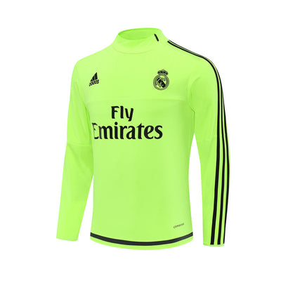 Veste Real Madrid Training Homme 2015 2016 Vert Fluorescent