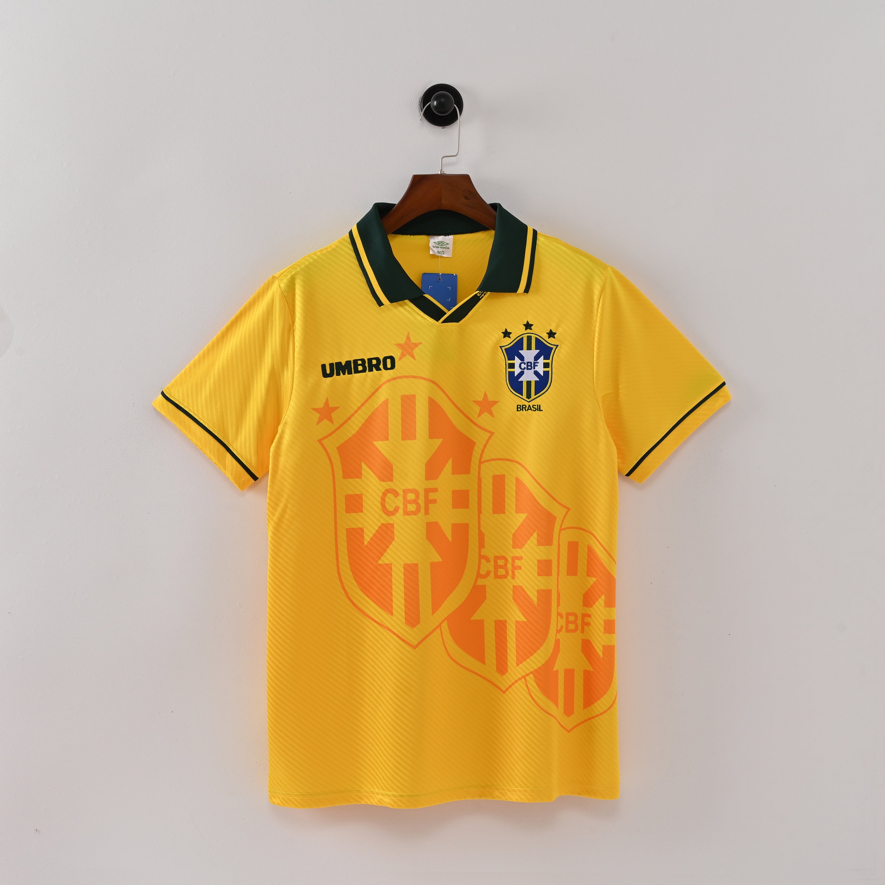 Maillot Bresil Retro Vintage 1994 Domicile Coupe du Monde Homme