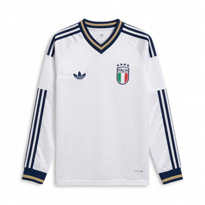 Maillot Italie Manches Longues Homme Exterieur Blanc 2025 2026