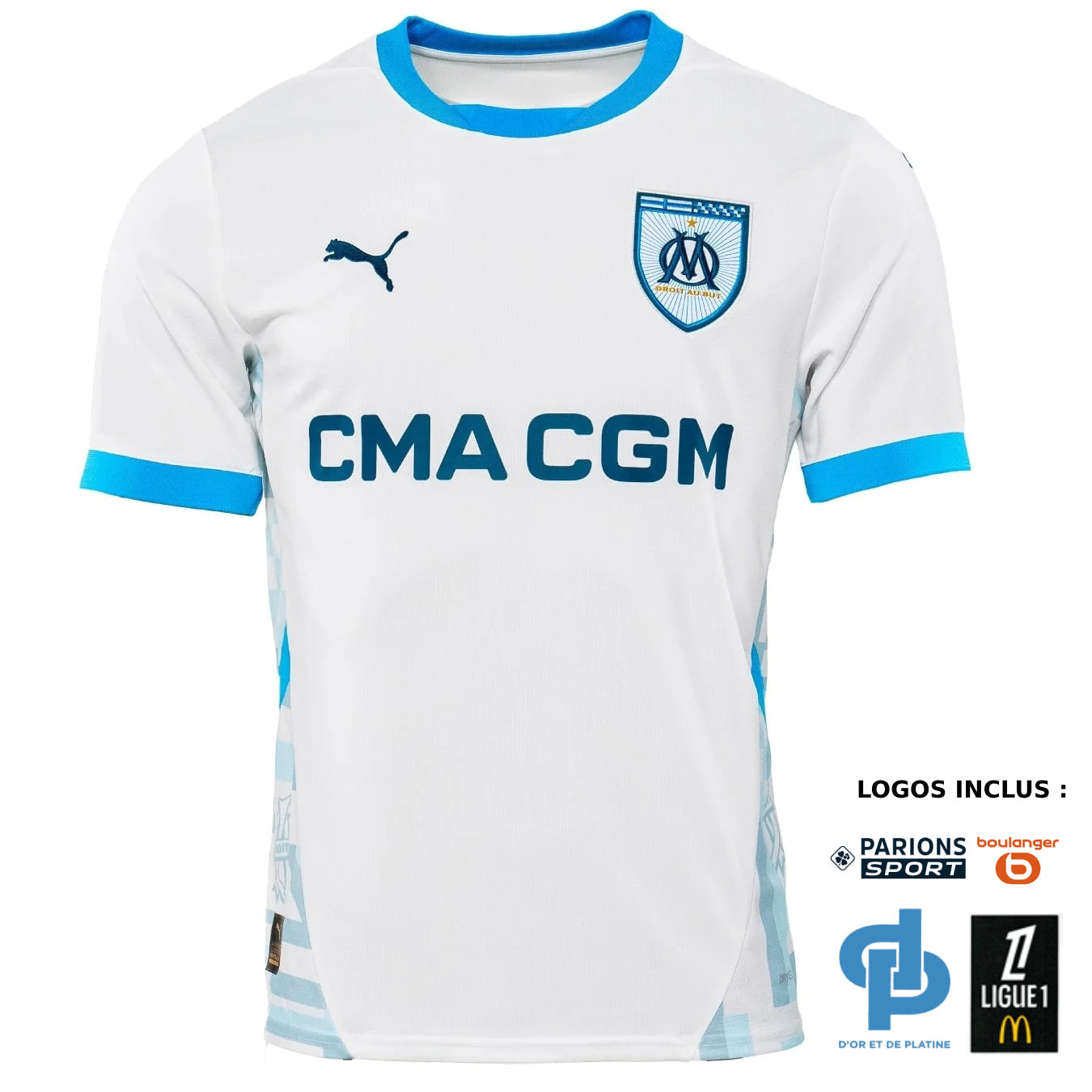 Maillot Marseille D&P Domicile Homme 2024 2025 | Foot Sport