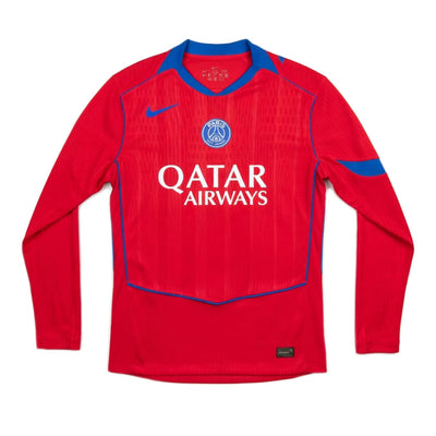 Maillot PSG Exterieur Rouge Manches Longues Homme 2025 2026