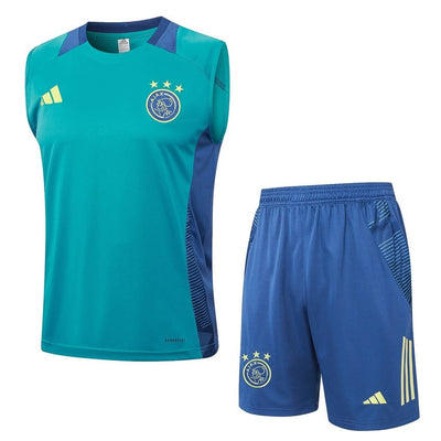Debardeur Short Ajax Amsterdam Homme 2024 2025 Bleu Ocean