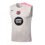Debardeur Short Barcelone Homme 2025 2026 Beige Rose | Foot Sport 2