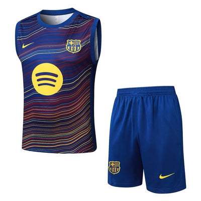 Debardeur Short Barcelone Homme 2025 2026 Bleu