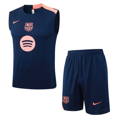 Debardeur Short Barcelone Homme 2025 2026 Bleu Orange
