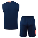 Debardeur Short Barcelone Homme 2025 2026 Bleu Orange 2
