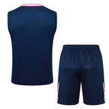Debardeur Short Barcelone Homme 2025 2026 Bleu Rose 2
