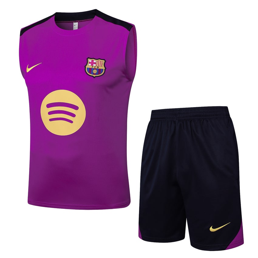 Debardeur Short Barcelone Homme 2025 2026 Rose Foncé | Foot Sport
