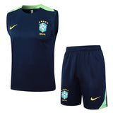 Debardeur Short Bresil Homme 2024 2025 Bleu Foncé 1