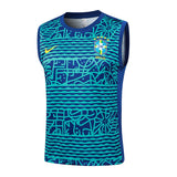 Debardeur Short Bresil Homme 2024 2025 Bleu Vert 3
