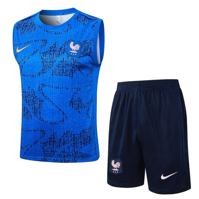 Debardeur Short Equipe de France Homme 2025 2026 Bleu Clair