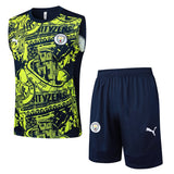 Debardeur Short Manchester City Homme 2024 2025 Jaune Noir | Foot Sport 1