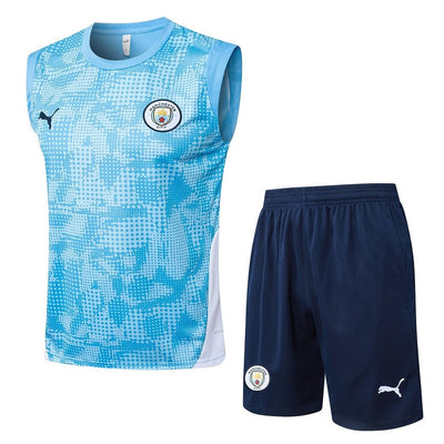 Debardeur Short Manchester City Homme 2025 2026 Bleu Ciel