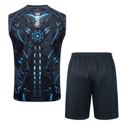 Debardeur Short Naples Homme 2025 2026 Noir Motif
