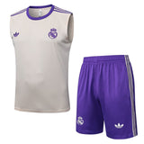 Debardeur Short Real Madrid Homme 2025 2026 Beige Violet 1