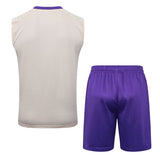 Debardeur Short Real Madrid Homme 2025 2026 Beige Violet 2