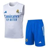 Debardeur Short Real Madrid Homme 2025 2026 Blanc Bleu 1
