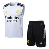 Debardeur Short Real Madrid Homme 2025 2026 Blanc Tache 1