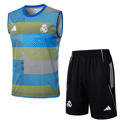 Debardeur Short Real Madrid Homme 2025 2026 Bleu Vert