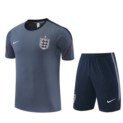 Ensemble Maillot Short Angleterre Homme/Enfant 2026 2027 Gris