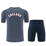 Ensemble Maillot Short Angleterre Homme/Enfant 2026 2027 Gris 2