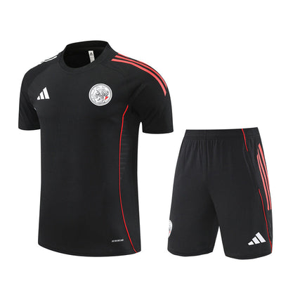 Ensemble Maillot Short Ajax Amsterdam Homme/Enfant 2025 2026 Noir | Foot Sport