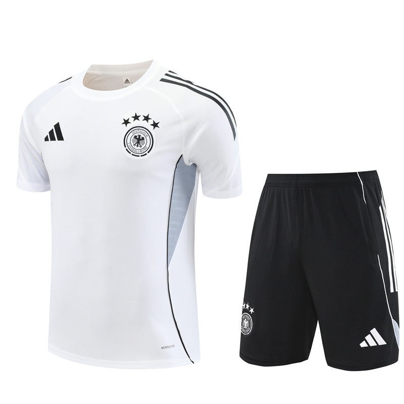Ensemble Maillot Short Allemagne Homme/Enfant 2025 2026 Blanc | Foot Sport