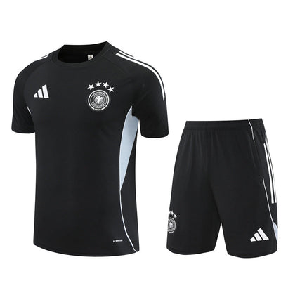 Ensemble Maillot Short Allemagne Homme/Enfant 2025 2026 Noir | Foot Sport