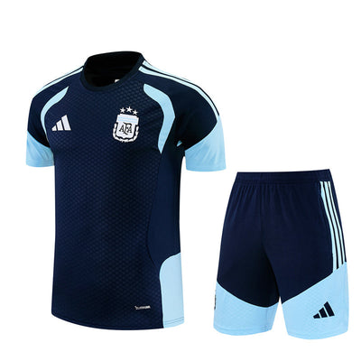 Ensemble Maillot Short Argentine Homme/Enfant 2026 2027 Bleu Royal