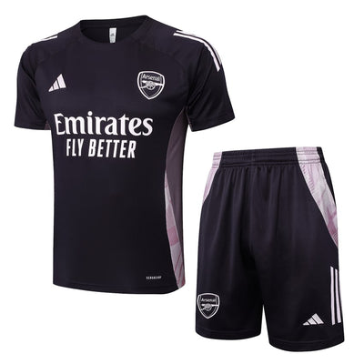 Kit Maillot Short Pre-Match Arsenal Homme 2024 2025 Noir/Beige | Foot Sport