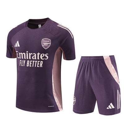 Ensemble Maillot Short Arsenal Homme/Enfant 2024 2025 Violet Rose