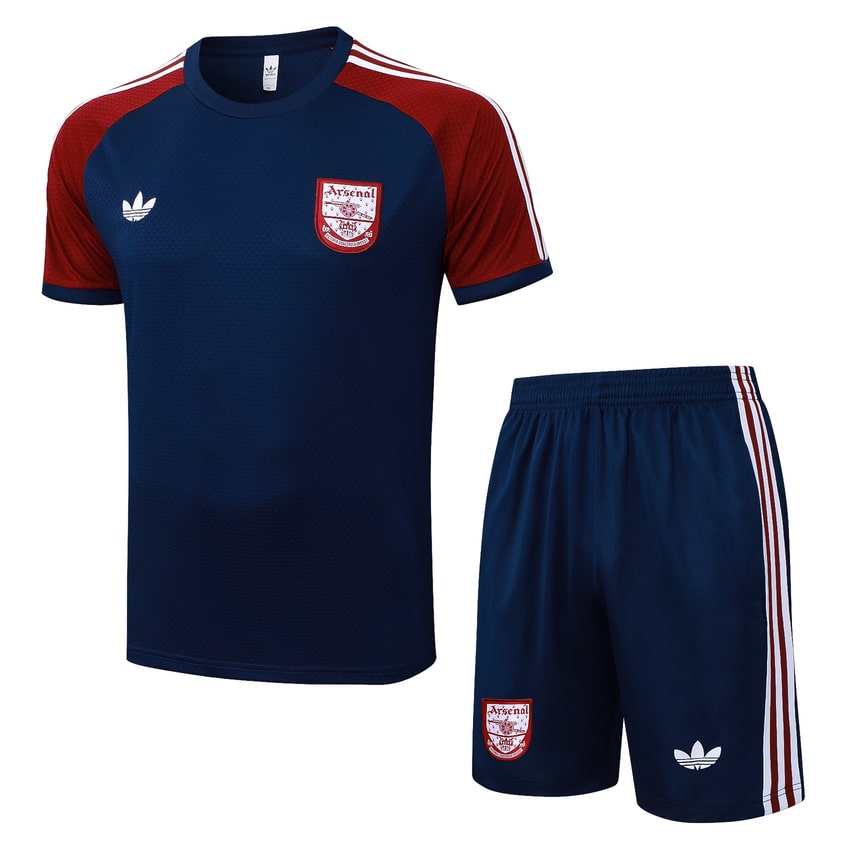 Kit Maillot Short Pre-Match Arsenal Homme 2025 2026 Bleu Rouge | Foot Sport