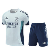 Ensemble Maillot Short Arsenal Homme/Enfant 2025 2026 Gris Clair 1
