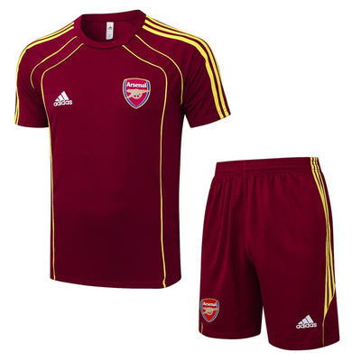 Kit Maillot Short Pre-Match Arsenal Homme 2025 2026 Rouge Foncé | Foot Sport