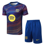 Ensemble Maillot Short Barcelone Homme/Enfant 2025 2026 Bleu 1