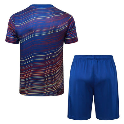 Ensemble Maillot Short Barcelone Homme/Enfant 2025 2026 Bleu