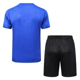 Ensemble Maillot Short Barcelone Homme/Enfant 2025 2026 Bleu Océan 2