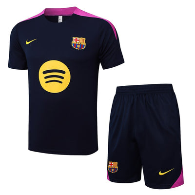Ensemble Maillot Short Barcelone Homme 2025 2026 Noir Rose | Foot Sport