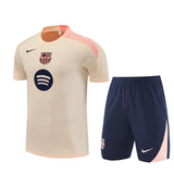 Maillot Short Training Barcelone Homme/Enfant Beige 2025 2026 | Foot Sport 1