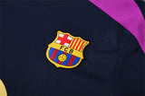 Ensemble Maillot Short Barcelone Homme/Enfant 2025 2026 Bleu Sombre Violet 3