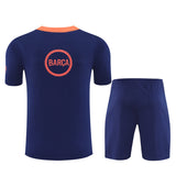 Ensemble Maillot Short Barcelone Homme/Enfant 2025 2026 Orange Bleu 2