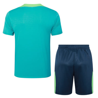 Ensemble Maillot Short Bresil Homme/Enfant 2024 2025 Vert