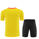 Ensemble Maillot Short Bresil Homme/Enfant 2025 2026 Jaune 2