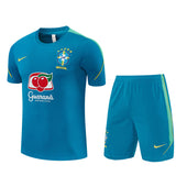 Ensemble Maillot Short Bresil Homme/Enfant 2026 2027 Bleu Clair 1