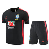 Ensemble Maillot Short Bresil Jordan Homme/Enfant 2026 2027 Noir 1