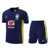 Ensemble Maillot Short Bresil Jordan Homme/Enfant 2026 2027 Royal Bleu 1