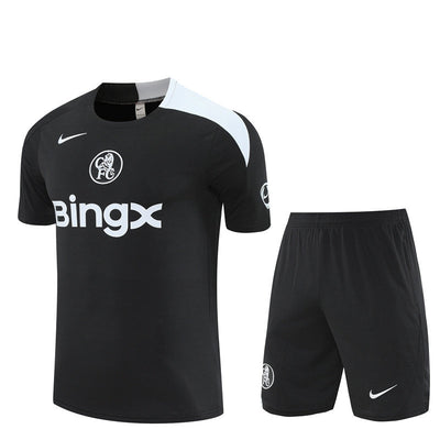 Ensemble Maillot Short Chelsea Homme/Enfant 2025 2026 Noir