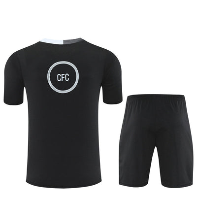Ensemble Maillot Short Chelsea Homme/Enfant 2025 2026 Noir