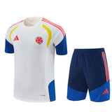 Ensemble Maillot Short Colombie Homme/Enfant 2026 2027 Blanc 1